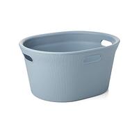 Tatay Baobab Laundry Basket, 35L Capacity, Polypropylene, BPA free, 3 handles. Mist Blue. Measures 52 x 42.5 x 26.5 cm