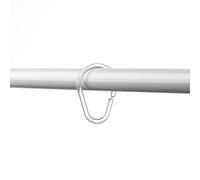 TATAY 12 Shower Curtain Hooks | 3 cm Diameter | Transparent Plastic | Universal Fit | Durable and Easy to Install | Made in Europe | Shower Curtain Rings with 5-Year Warranty