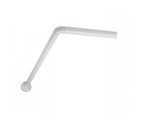 TATAY Angle Shower Curtain Rod, Aluminium, White, 80x140-200cm