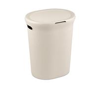 TATAY Baobab Laundry Basket with Lid, 40L Capacity, Polypropylene, BPA Free, 100% Recycled Plastic, Beige, Dimensions: 41 x 33 x 50 cm