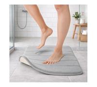 Tatay Bath Mat Nuvola, 100% Microfiber, Non-slip, Absorbent, Quick Dry, Soft Touch, Memory Effect, Washable, Grey. Measures 40 x 60 cm