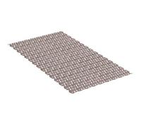TATAY Bath Mat, Non-slip, PVC with Suction Cups, Resistant to Mold and Microbes, Anti-Bacterial, Pisces Design, Taupe. Measures 72 x 36 cm