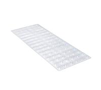 TATAY Bath Mat, Non-slip, PVC with Suction Cups, Resistant to Mold and Microbes, Anti-Bacterial, Barcelona Design, Translucent. Measures 96 x 36 cm