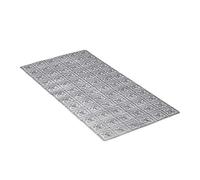 TATAY Bath Mat, Non-slip, PVC with Suction Cups, Resistant to Mold and Microbes, Anti-Bacterial, Barcelona Design, Grey. Measures 72 x 36 cm