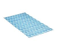 TATAY Bath Mat, Non-slip, PVC with Suction Cups, Resistant to Mold and Microbes, Anti-Bacterial, Pisces Design, Blue. Measures 72 x 36 cm