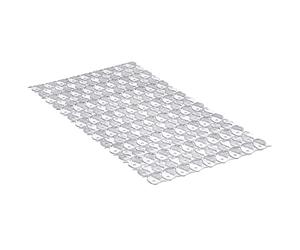 TATAY Bath Mat, Non-slip, PVC with Suction Cups, Resistant to Mold and Microbes, Anti-Bacterial, Pisces Design, White. Measures 72 x 36 cm