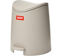 TATAY Bathroom Bin with Standard Pedal 3L | Practical and Functional Design | High-Quality Plastic | Compact and Easy to Use | Made in Spain | 19 x 21,8 x 22,1 cm - Beige