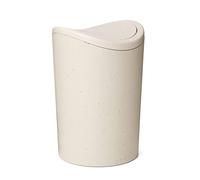 TATAY Bathroom Bin with Swing Lid | Compact and Modern Design | Durable Plastic and Easy to Clean | Made in Spain with 6L Capacity | 19 x 19 x 28 cm - Ecohome Toilet Bin