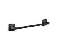 TATAY Bathroom Towel Rail No Drill or With Screws Medium | Includes Glue&Fix Adhesive Kit (Holds up to 5kg) and Screws | Stainless Steel | Modern Design | 6 x 6.5 x 45 cm - Iconik Model - Black