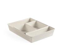 TATAY Bohol Set of 4 Organisers (1pc Slim + 1pc A6 + 1pc A5 + 1pc A4) Polypropylene Organiser, BPA Free, 100% Recycled Material, ECOHOME Beige