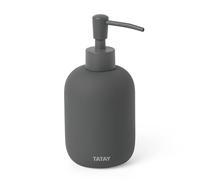 TATAY Ceramic Soap Dispenser Soft, Smooth Touch and Matte Finish, BPA Free, Anthracite Grey, Dimensions: 9.5 x 8 x 17 cm