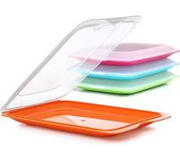 TATAY Cold Meat Container for Fridge | 1 Unit Standard | Fridge Storage | Removable Lid, Stackable | Microwave, Freezer and Dishwasher Safe | BPA-Free, 17 x 3.2 x 25.2 cm, Assorted Colours