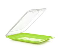 TATAY Set of 3 Cold Meat Containers with Lid, BPA Free, Reusable, Stackable, Dishwasher and Microwave Safe, Lime Colour. Sizes 17 x 3,2 x 25,2 cm