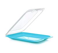 TATAY Cold Meat Containers for Fridge | Set of 3 Standard | Fridge Storage | Removable Lid, Stackable | Microwave, Freezer and Dishwasher Safe | BPA-Free, 17 x 3.2 x 25.2 cm, Colour Blue