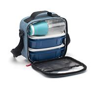 TATAY Cool Bag Lunch Box - Urban Food&Drink Casual 3L | 2 x 0.5L Containers + 0.4L Bottle | Waterproof | Triple-Layer Insulation, Semi-Rigid | Inner Pocket | 22.5x10x22 cm, Denim Blue