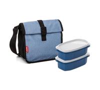 TATAY Cool Bag Urban Food Waterproof Outer Material Side Pockets | Cool Bag Lunch | Capacity 4.2 L | Dimensions 22x11x22.5 cm | Triple-Layer Insulation | Semi-Rigid Body, Denim Blue