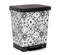Tatay Cubik Pedal Bin, 23L Capacity, Retractable Pedal, Polypropylene, BPA Free, 30L Trash Bag. Hydraulic Style. Measures 33.5 x 30 x 39cm