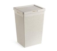 TATAY Dirty Clothes Basket 60L Bohol | Minimalist Design | Flip Lid & Side Handles | Optimal Ventilation | 100% Recycled BPA-Free Plastic | 42.5x33.5x60 cm, Ecohome