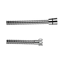 TATAY Dual Flex Shower Hose, 1.7 M, up to 50 kg Pressure, Double Coiled, Brass Flexe, Type 301, Universal G 1/2 Inch Thread, Chrome