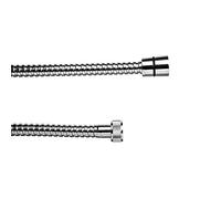 TATAY Dual Flex Shower Hose, 2 M, up to 50KG Pressure, Double Crimp, Brass Flex, Stainless Steel Type 301, Universal Thread G 1/2’, Chrome Plated