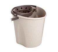 TATAY ECOHOME Oval Mop Bucket, Polypropylene, BPA Free, Pressure Drainage, with Handles. Made in Spain. 100% recycled materials, Beige Colour. Measures 34 x 28 x 30,5 cm, One Size,1104106