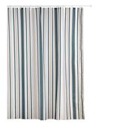 TATAY Fabric Shower Curtain 180 x 200 cm | Includes 12 Hooks | Washable Shower Curtain with Modern Design | Durable Polyester Fabric | Timeless Model - White, Beige & Green