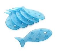 TATAY Fish Stickers Anti-Slip Bathtube, PVC, Blue, One Size, 15 x 7 cm (Rechteckig)
