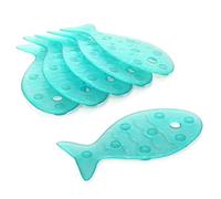 TATAY Fish Stickers Anti-Slip Bathtube, PVC, Turquoise, One Size, 45 x 7 cm (Rechteckig)