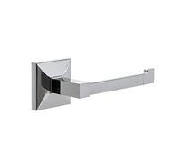 TATAY Paper Holder without lid from the Iconik Collection, in Stainless Steel and Zamak, with Drill Fix fixing system or adhesive glue. Measures: 6 x 6,5 x 16 cm