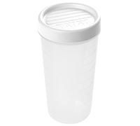 TATAY Food Storage, Airtight, 0.6L of Capacity, Screw Lid, BPA free, Suitable Microwave and Dishwasher, White. Measures: 8,5 x 8,5 x 16,5 cm
