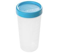 TATAY Food Container 0.6L Twist | Screw-Top Lid | Plastic Food Containers with Lids | Microwave, Dishwasher, Fridge & Freezer Safe | BPA-Free Plastic | 8.5x8.5x16.5 cm, Blue