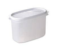 TATAY Food Storage, Airtight, 1.2 L of Capacity, Flexible Pressure Lid, BPA free, Suitable Microwave and Dishwasher, White. Measures: 18,4 x 9,7 x 12,2 cm