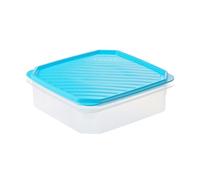 TATAY Food Storage, Airtight, 1.3 L of Capacity, Flexible Pressure Lid, BPA free, Suitable Microwave and Dishwasher, Blue. Measures: 18,5 x 18,5 x 6,1 cm