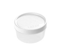 TATAY Food Container 12x12x6.6 cm Microwave Safe Freezer Safe Screw-Top Lid | Food Container Kitchen | Capacity 0.5 L | Dimensions 12x12x6.6 cm | BPA-Free Material | Dishwasher Safe | Freezer Safe, White