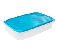 TATAY Food Storage, Airtight, 2.1 L of Capacity, Flexible Pressure Lid, BPA free, Suitable Microwave and Dishwasher, Blue. Measures: 28,5 x 18,5 x 6 cm