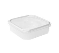 TATAY Food Container Top Flex 1.3 L Dishwasher Safe Secure Pressure Lid | Food Container Kitchen | Dimensions 18.5x18.5x6.1 cm | BPA-Free Material | Microwave Safe | Freezer Safe, White
