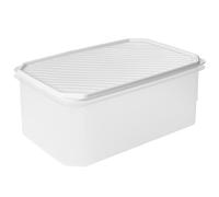 TATAY Food Storage, Airtight, 4.7 L of Capacity, Flexible Pressure Lid, BPA free, Suitable Microwave and Dishwasher, White. Measures: 28,5 x 18,5 x 12,2 cm