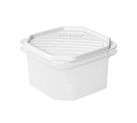 TATAY Food Storage, Airtight, 0.6 L of Capacity, Flexible Pressure Lid, BPA free, Suitable Microwave and Dishwasher, White. Measures: 12 x 12 x 7,5 cm