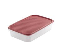 TATAY Food Storage, Airtight, 2.1 L of Capacity, Flexible Pressure Lid, BPA free, Suitable Microwave and Dishwasher, Red. Measures: 28,5 x 18,5 x 6 cm