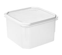 TATAY Food Storage, Airtight, 2.9 L of Capacity, Flexible Pressure Lid, BPA free, Suitable Microwave and Dishwasher, White. Measures: 18,5 x 18,5 x 12,2 cm