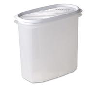 TATAY Food Storage, Airtight, 2 L of Capacity, Flexible Pressure Lid, BPA free, Suitable Microwave and Dishwasher, White. Measures: 18,4 x 9,7 x 17,8 cm