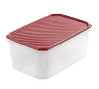 TATAY Food Storage, Airtight, 4.7 L of Capacity, Flexible Pressure Lid, BPA free, Suitable Microwave and Dishwasher, Red. Measures: 28,5 x 18,5 x 12,2 cm