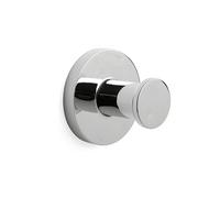 TATAY Individual Bathroom Towel Hanger Martins, Wall Hook, Stainless Steel and Zamak, Double Fixing System with Screws or Glu Fix. Measures 6 x 4,5 x 6 cm
