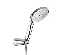 TATAY Jerez Shower Head Kit with Holder and Hose 1.5 m, Diameter: 12 cm, ABS, 4 Positions, Water Saving System and Anti-Limescale Chrome