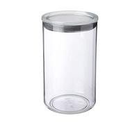 TATAY Kitchen Canister Dishwasher Safe Stackable Design Silicone Seal Lid | Kitchen Canister Storage | Capacity 2 L | Dimensions 12.5x12.5x22 cm | BPA-Free Material | Dishwasher Safe, Grey