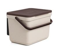 TATAY Kitchen Food Waste Compost Caddy Bin Holder, 6L Capacity, Polypropylene, Made from 100% Recycled Materials, Measures 26,5 x 20,5 x 18,5 cm, Marrón (1105639)