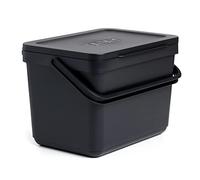 TATAY Kitchen Food Waste Compost Caddy Bin, 6 L Capacity, Polypropylene, Made from 100 Percent Recycled Materials, Black Colour, Measures 26,5 x 19 x 18,5 cm, 1105515