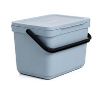 TATAY Kitchen Food Waste Compost Caddy Bin, 6L Capacity, Polypropylene, Made from 100% Recycled Materials, Ocean Colour. Measures 26,5 x 19 x 18,5 cm