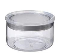 TATAY Kitchen Storage Container 0.5 L | Clear Kitchen Canister | Silicone Seal Lid | Stackable | BPA-Free Plastic | Dishwasher Safe | 12.5 x 12.5 x 8 cm, Grey