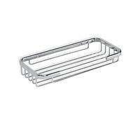 TATAY - Krom rectangular bath & shower basket with front opening. Stainless steel and brass.